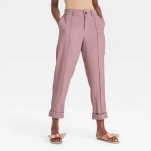 A New Day Mauve High Rise Slim Straight Leg Ankle Pants